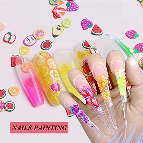 20000 pcs (20 Styles) Fruit Clay Slices Charms, VEINARDYL Nail Art Slices 3D Polymer Clay for DIY Crafts Resin Slime Making Cellphone Decoration