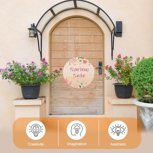 MECCANIXITY Unfinished Hanging Wood Sign Blank with Ropes 9"x9" Unfinished Wood Crafts Boards Wooden Plaques for Crafts DIY Painting Burning Carving Door Wall Decoration, Style 10, Pack of 12