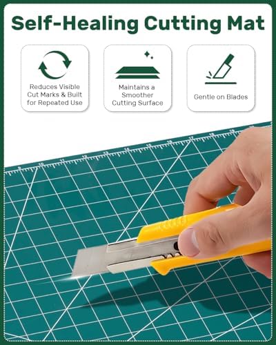 Self Healing Cutting Mat, 17" x 23", Double-Sided Rotary Cutting Mat for Sewing, Quilting, Scrapbooking & Craft, Large Craft Cutting Board for Hobby Use(A2)