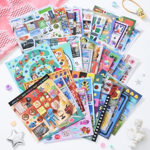 Alideco 30pcs Scrapbook Stickers Vintage Gourmet Desserts Sticker Book for Adults Sticker journaling Stickers for Scrapbooking (caitangwuqu)
