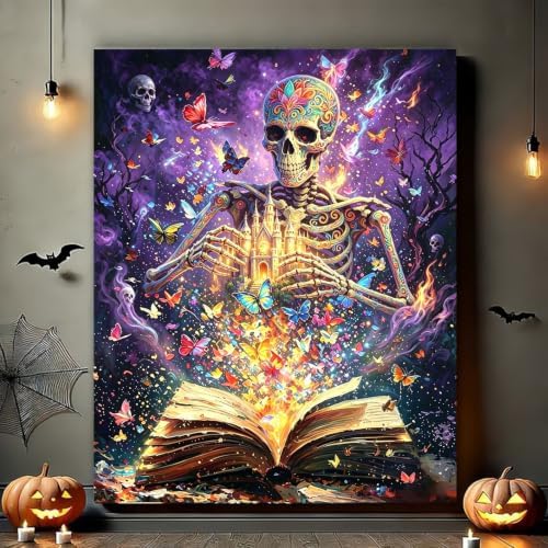 Arttoplus Skull Paint by Numbers Kit for Adults Beginner 16x20 inch