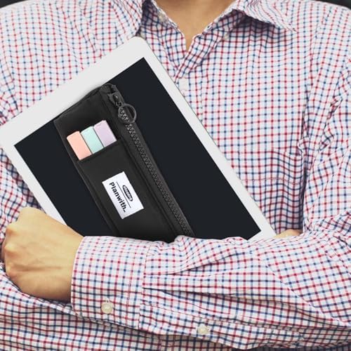 Notebook Pencil Pouch, Elastic Pen Holder for Notebook Zipper Small Pencil Holder Pouch with Adjustable Elastic Band Slim Pencils Bag Journal Pen Holders for Office Home Stationary Supplies