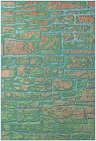 BAOFALI 3D Embossing Folder for Card Making,Stone Wall Texture Plastic Texture Fades Embossing Folder Template for Scrapbooking Cardstock Album DIY Decoration Paper Crafting 6.3x4.5inch