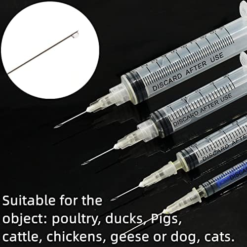 100 Pack 27Ga 1/2 Inch Sterile Disposable Injection Needle with Cap for Scientific and Industrial Lab Dispensing Needl Accessories (27Ga)