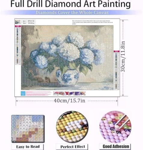 WUDWL Hydrangea Diamond Art Kits for Adult Diamond Painting Kits for Adults