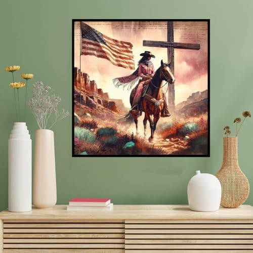 Horse Diamond Art Kits for Adults, Western Diamond Painting Kits for Adults