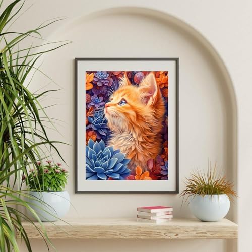 YOLENIX Cat Diamond Art Kits for Adult Diamond Painting Kit for Beginner