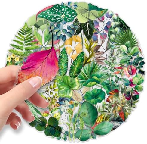 50PCS Watercolor Botanical Stickers