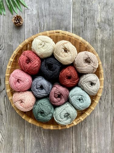 Cotton, Bamboo,Linen Blended Yarn 2 Skeins 50g/1.76oz- 08 Mint Green