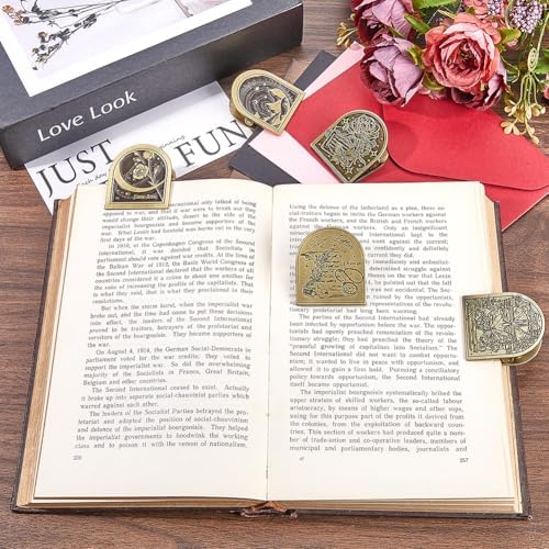 CRASPIRE Travelers Journal Clip Vintage Alloy Antique Bronze Metal Book Pen Page Decorative Bill Binder Holder Clips for TN Travelers Art Journaling Reading Decoration Accessories