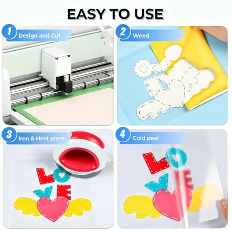 HTVRONT Heat Transfer Vinyl Roll, 12" x 4FT Yellow HTV