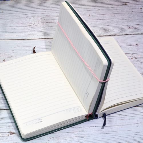 Mini Skater Travel Notebook Thick Elastic Bands Planner Refills Insert Connection Replacement Straps for Travel Journals Accessories, Two Sizes, 20Pcs (A5 & Passport Size) (Pink)