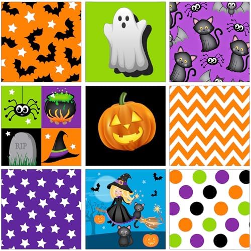 300 Paper Chain Strips for Crafting. No Glue or Tape Needed. Kid Friendly & Family Fun. Yields Over 50 Feet of Paper Chains for Party or Classroom Decorations (Halloween)