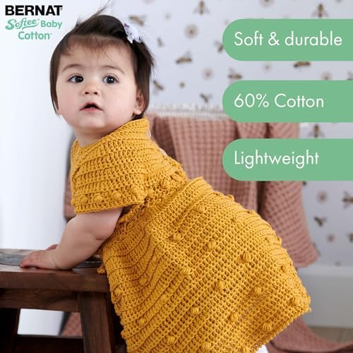 Bernat Softee Baby Cotton Yarn for Crocheting Soft, Cotton, 3-Pack