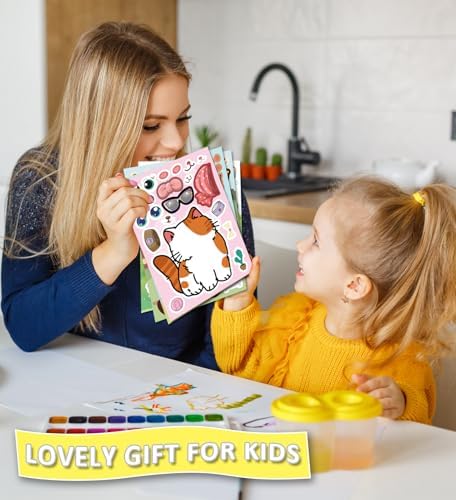 HSHFAMIIY 24 PCS Animal Face Stickers – DIY Decorative Animal Character Stickers for Crafts, Scrapbooking, Party Decorations, Gift Wrapping & Holiday Projects