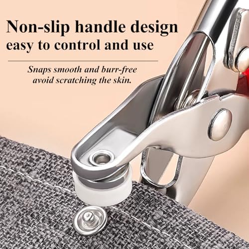MIFOLEU 9.5mm Snap Button Kit, 100 Sets Snaps for Fabric with Tool (400PCS)