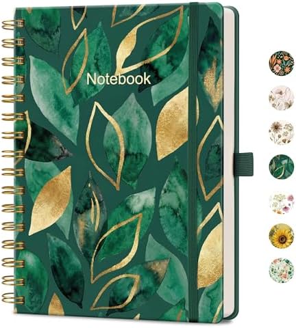 AHGXG Spiral Journal Notebook, 160 Lined Pages, A5 Size (5.7'' x 8.3'')