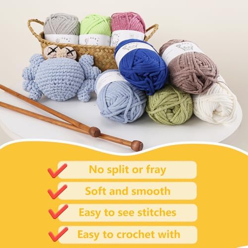 100g Yarn for Crocheting and Knitting,66yds/60m Cotton Yarn for Beginners,Cotton-Nylon Acrylic Blend Yarn for Beginners Crochet Kit Making(Teal Blue)