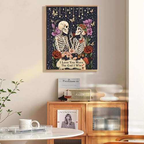 KICHANG Skull Diamond Art Kits for Adult Diamond Painting Kit for Beginner