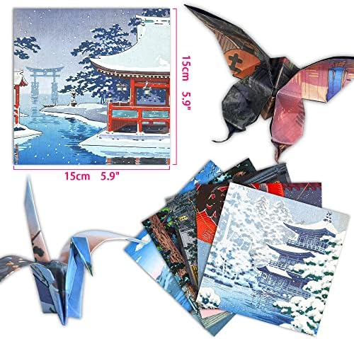 Origami Paper 6x6" Double Sided 50 Sheets 10 Colors Origami Kit,Craft Paper