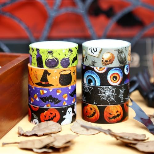 Halloween Fall Christmas Washi Tape - 24 Rolls Holiday for Crafts