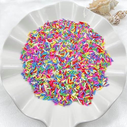 150g Fake Sprinkles Resin Sprinkles Clay Sprinkles Fake Candy Sprinkles Polymer Sprinkles Polymer Clay Slices for Resin Nail Slime Scrapbook DIY Art Crafts Making(254-mixed Color 6)
