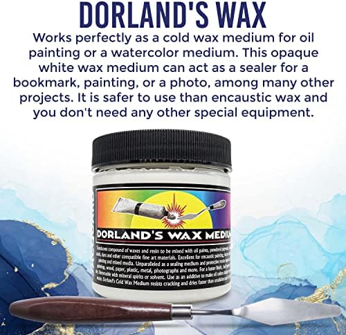 Jacquard 4 oz Dorlands Wax Medium for Watercolor Bundled with Palette Knife