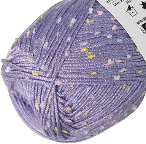 Loops & Threads Flecks Yarn - Yarn for Knitting, Crochet, Weaving, and Arts & Crafts - Purple, Acrylic Blend, 6.53 oz