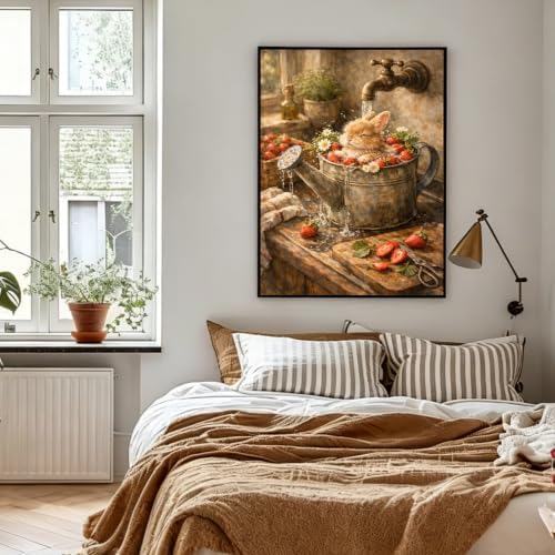 Amaieuin Paint by Numbers Kit for Adults,Canvas Paint by Numbers for Adults,Paint by Numbers Adult DIY Flower Painting Kit for Relax Gifts and Home Wall 20x16in