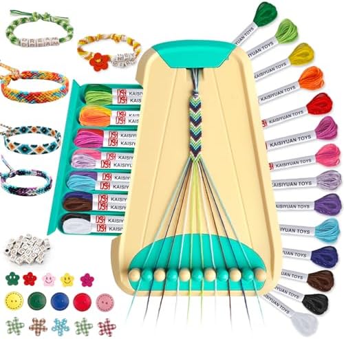Maynacs Friendship Bracelet Making Kit for Girls 8-12, 28 Pre-Cut Threads