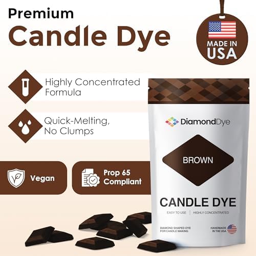 Brown Candle Dye Chips, Soy & Paraffin Candle Making, 50 Pack