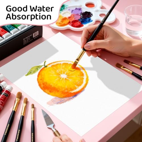 20 Sheets Watercolor Paper 9x12, 140lb/300gsm Cold Press Watercolor Paper