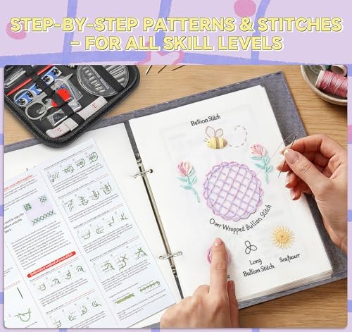 StiVerse 2026 New Embroidery Stitch Book with Detachable Fabric Pages