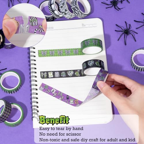 Halloween Beetle Washi Tape - 12 Rolls Horror Decorative Tape