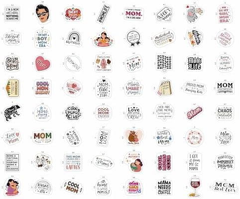 100Pcs Funny Mom Stickers for Water Bottle, Laptop, Phone - Funny Gifts for Mom - Mother Stickers and Decals - Gift for Women & Men