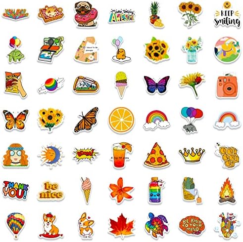 DothRayan Art Stickers for Kids Teens Adults, 100 Pcs Cute Aesthetic Vinyl Waterproof Stickers for Water Bottle, Laptop, Phone