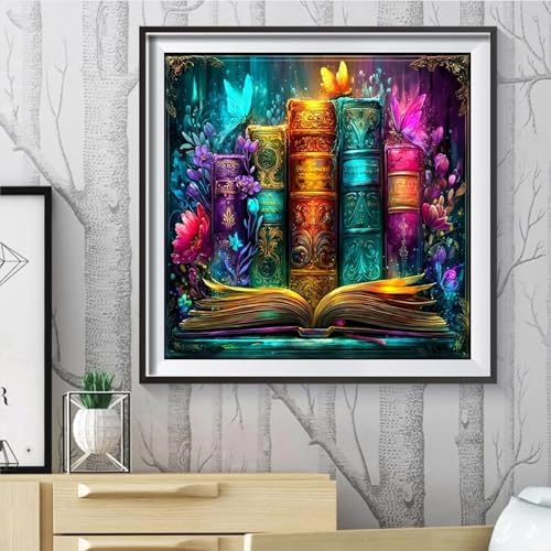 ARPADAMO Diamond Art Kits for Adults,Books Diamond Painting Kits 12x12in