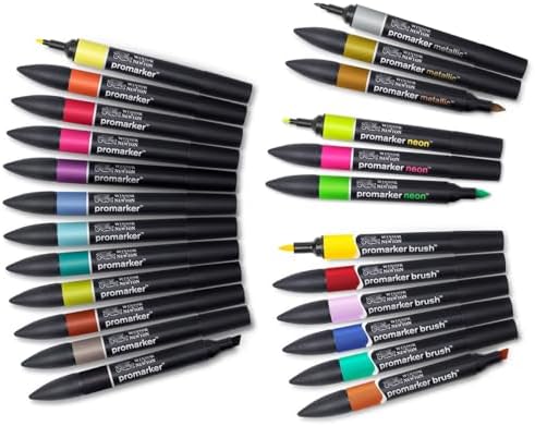 Winsor & Newton Promarker, Set of 24, Mixed Marker Set