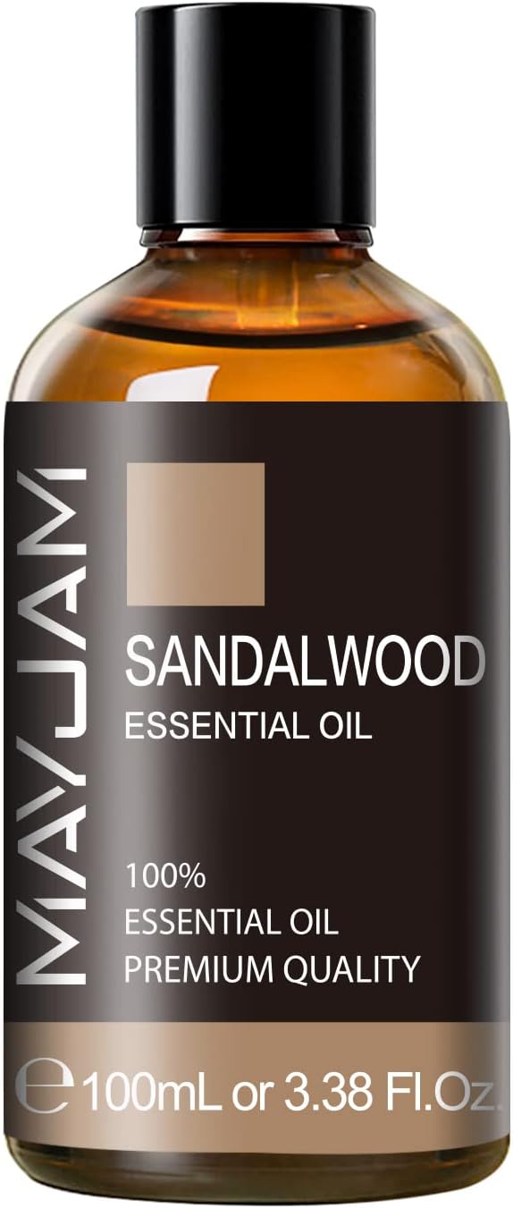 MAYJAM Sandalwood Essential Oil for Diffuser Soap Candle Making, 3.38FL.OZ
