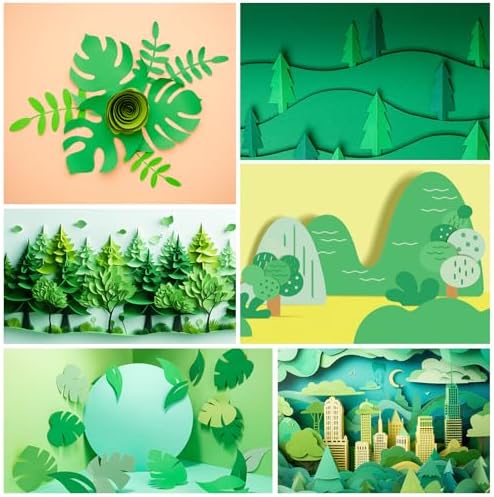 100 Sheets 8.5" x 11" Green Colored Cardstock, 5 Colors