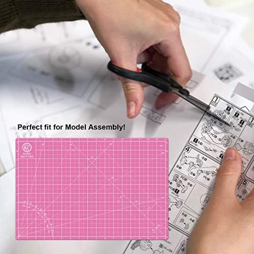 KC GLOBAL A3 (18"x12") Self-Healing Cutting Mat (Pink) - Sturdy, Reversible, Eco-Friendly, Non-Slip. Premium Desk Mat for Crafters, Quilters, and Hobbyist