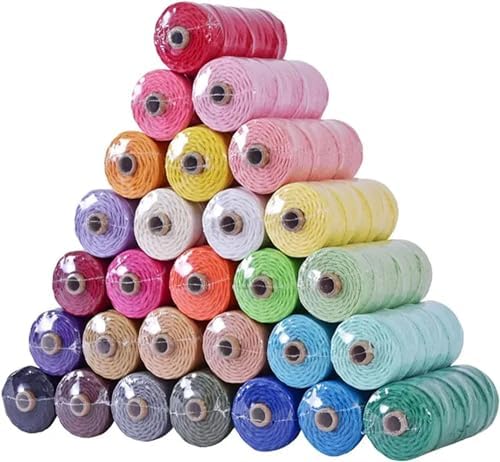 Macrame Cotton Cord 2mm x 219Yards, Red Natural Macrame Rope, Perfect Macrame Supplies Cotton Cord for Macrame Plant Hangers DIY Crafts (Red, 2mm*219Yards)
