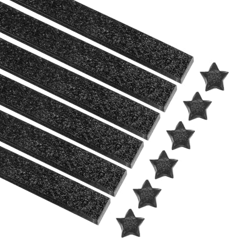 MECCANIXITY 360 Sheets Origami Paper Glitter Stars Papers Black Fold Paper for Beginner Arts Crafts Projects,0.4 x 9.5 Inch