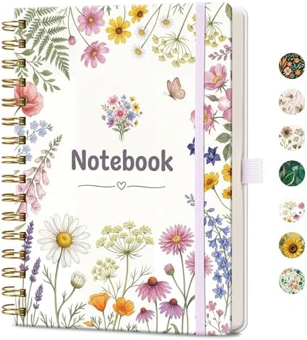 AHGXG Spiral Journal Notebook, 160 Lined Pages, A5 Size (5.7'' x 8.3'')