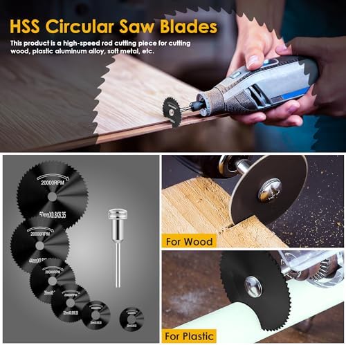 44 Pcs Black Cutting Wheel Set Compatible with Plastic for Rotary Tool