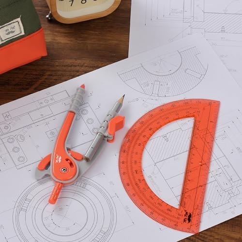 Mr. Pen- Geometry Compass and Protractor Set, 6 Inch Compass