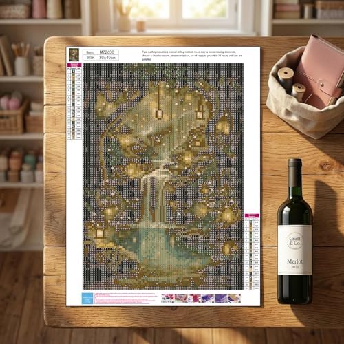 WNPOKN Firefly Forest Diamond Art Kits for Adults 12 x16inch
