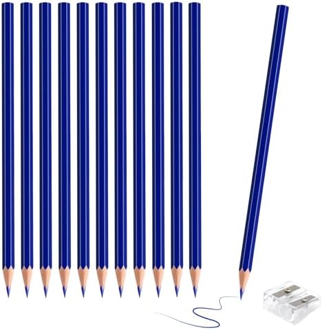 12 Pack Dark Blue Colored Pencils for Kids, Pre-sharpened Art Pencils Back to School Supplies Set, Drawing Sketching Pencils for Students, Teachers, Classroom