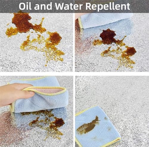 Soqool Kitchen Oil Water Proof Wallpaper, Peel and Stick Aluminum Foil Backsplash Protector, Self Adhesive Waterproof Contact Paper for Cabinet, Drawer, Shelf Liner, Countertop Cover, 15.7 x118.1 Inch