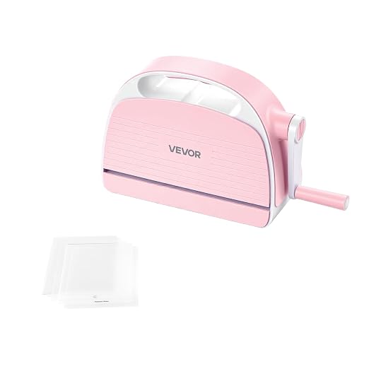 VEVOR Manual Die Cutting and Embossing Machine, 6" Opening, Portable Die Cut Machine with Cutting Plates, Ergonomic Handle, Easy to Store, for Arts and Crafts, Scrapbooking, Card Making, Crafting